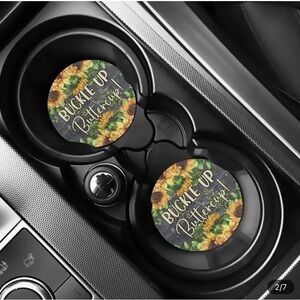 Sunflower Car Coasters